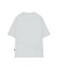 ODDSTUDIO Mesh Cut-Out Cover Stitch Oversized T-Shirt - Smoke Gray