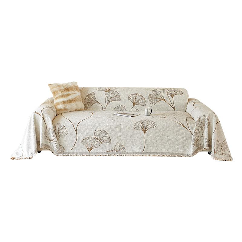 Новый велюровый чехол на диван с полукраем утолщенный для осени и зимы, а плюшевое покрывало для дивана является защитным от царапин диванным полотенцем.