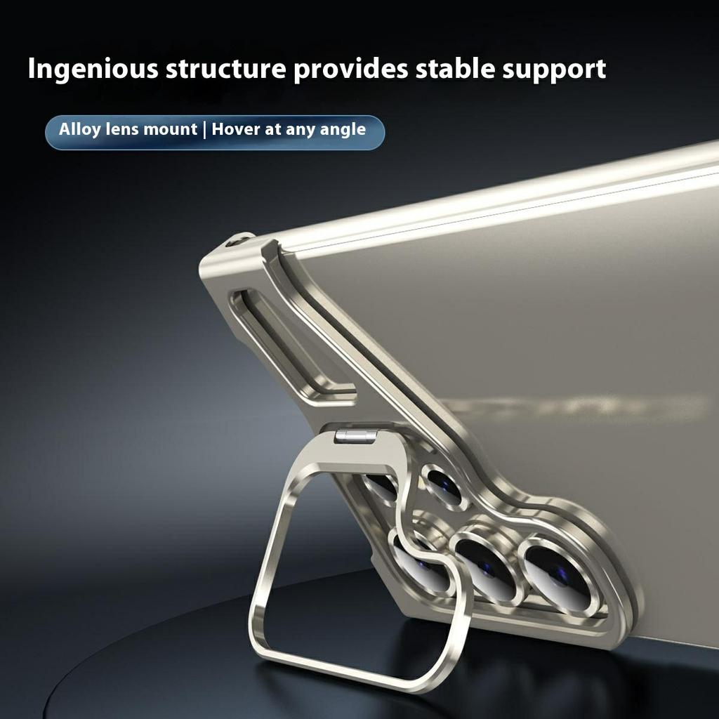 Бампер для Samsung Galaxy S25 Ultra, чехол для телефона с металлическими углами, отводящий тепло, с линзой-подставкой
