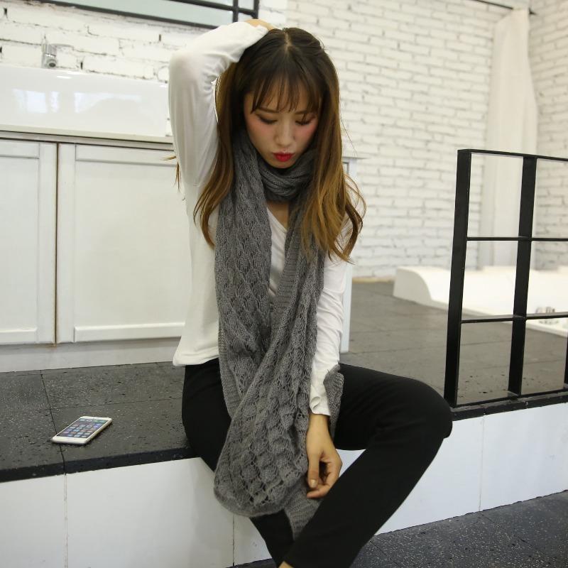 Mohair Knitted Scarf New Fashion Versatile Warm Imitation Cashmere Scarf Shawl Scarf