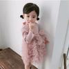 Miipat Baby Knit Tulle Long Sleeve Formal Perfect for Shrine Kindergarten Entrance and Photo Shoots Size Girl's Dress, Autumn/Winter Dress, Visits,