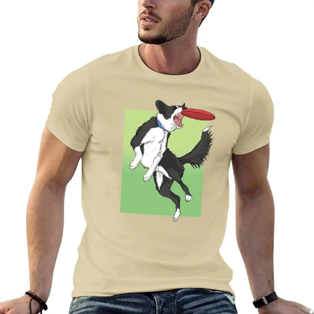New Border Collie TShirt summer clothes animal print shirt for boys sublime graphic oversized t shirt men