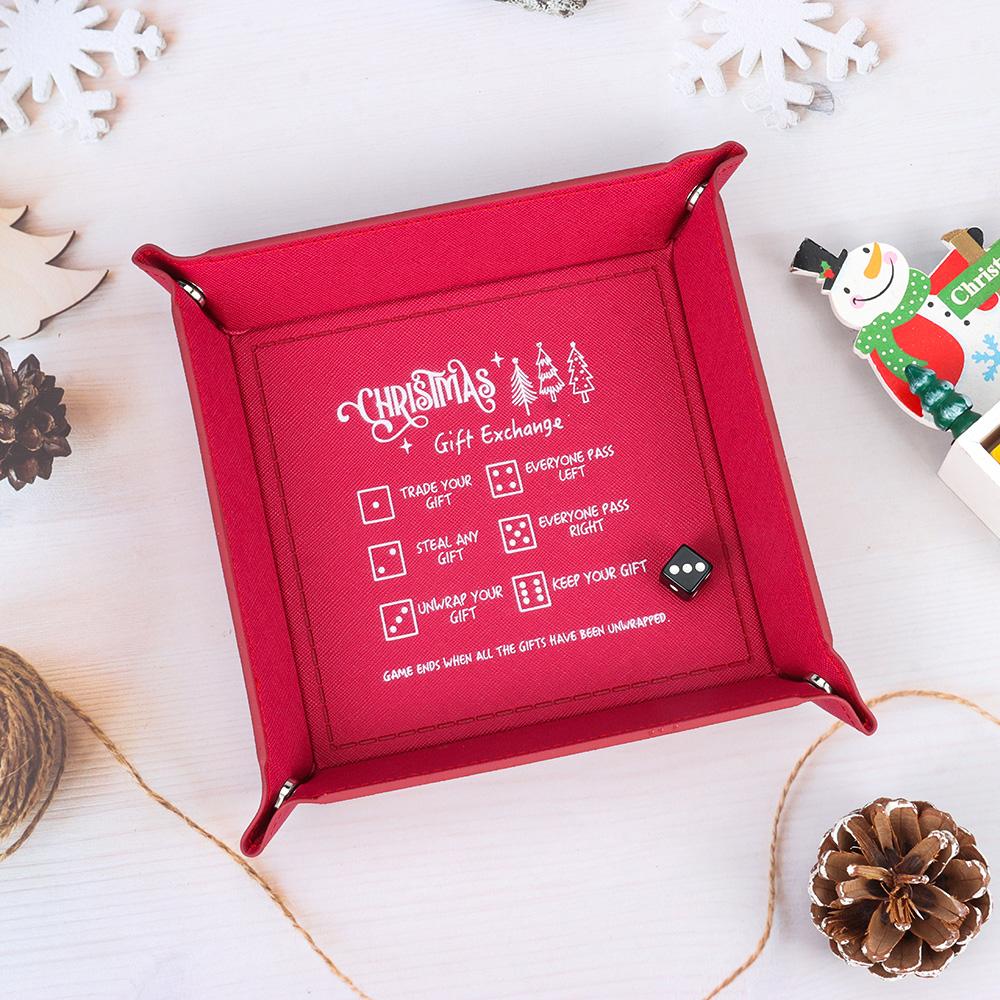 Новый Rolling Tray Рождественский лоток для костей Смешные аксессуары для хранения костей Игры для обмена Портативный лоток для игры в кости