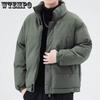 Простая мужская куртка с хлопковой набивкой, осенне-зимняя повседневная хлопковая куртка, универсальная куртка-пуховик, теплое пальто с хлопковой набивкой