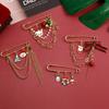 Fashion Lovely Enamel Christmas Santa Claus Snowman Pendants Brooch Badge Xmas Laple Pin New Year Party Jewelry Gifts