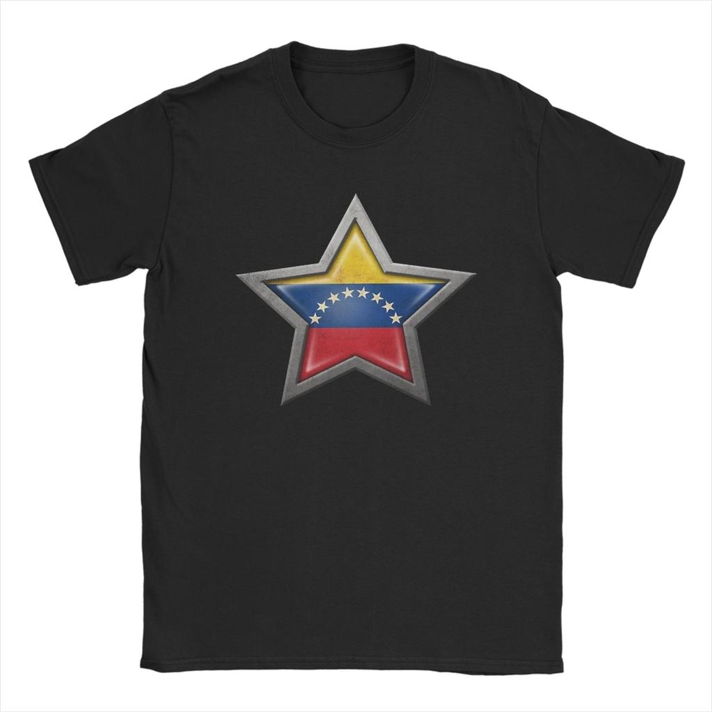 Venezuela Flag Venezuelan Unisex T Shirts Novelty Tees Short Sleeve Round Neck TShirts 100 Cotton Graphic Tops