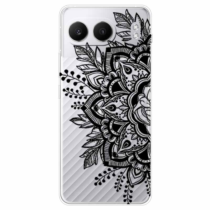 Чехол для Oneplus Nord 4 6,74'' Цветы Прозрачный ТПУ Силикон Funda Capa для Oneplus Nord 4 Nord4 5G Мягкие Чехлы Сумки
