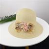 Hat Women's Summer Short Brim Straw Hat Flower Sun Hat Summer Foldable Sun Hat Sunscreen Beach Hat Sun Hat