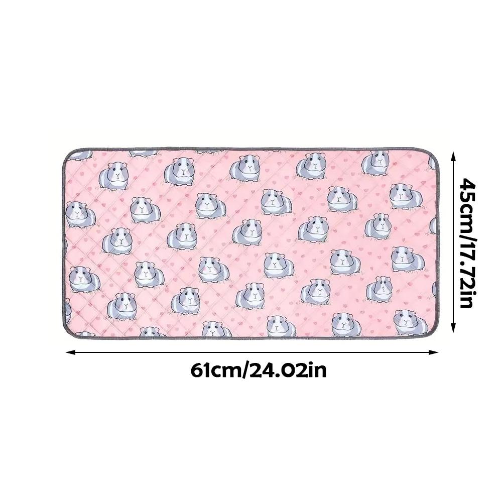 Washable Guinea Pig Cage Mat Reusable Non-Slip Mat Hamster Pee Pad for Guinea Pigs Small Animals