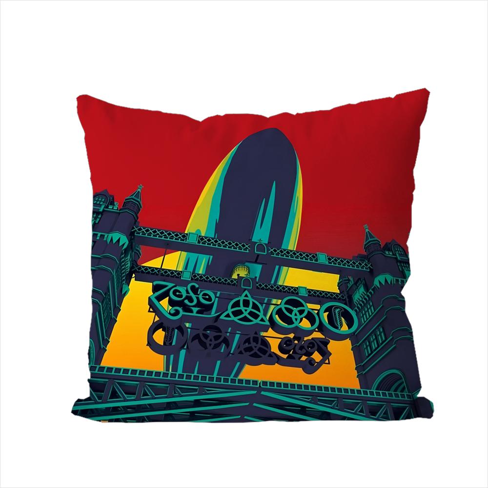 Band LLed ZZeppelin Pillow Case For Car Sofa Decorative Home Doublesided Print Plush Square Throw Pillow Cushion Cover