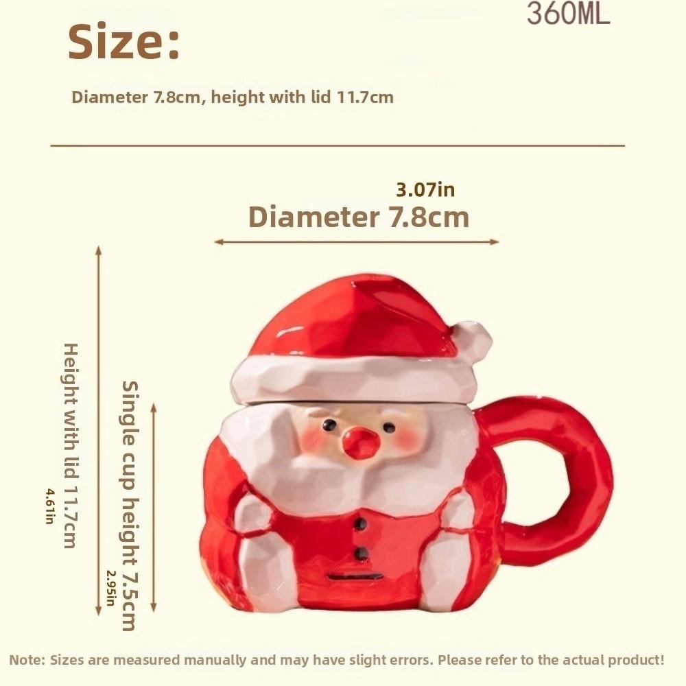 360ML Christmas Gift Mug Ceramic Breakfast Drinkware Drinking Cup Kitchen Supplies