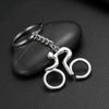 1pcs Sport Man Keychain Metal Bicycle Bike Cycling Riding Keyring Key Chains Hanging Accessories