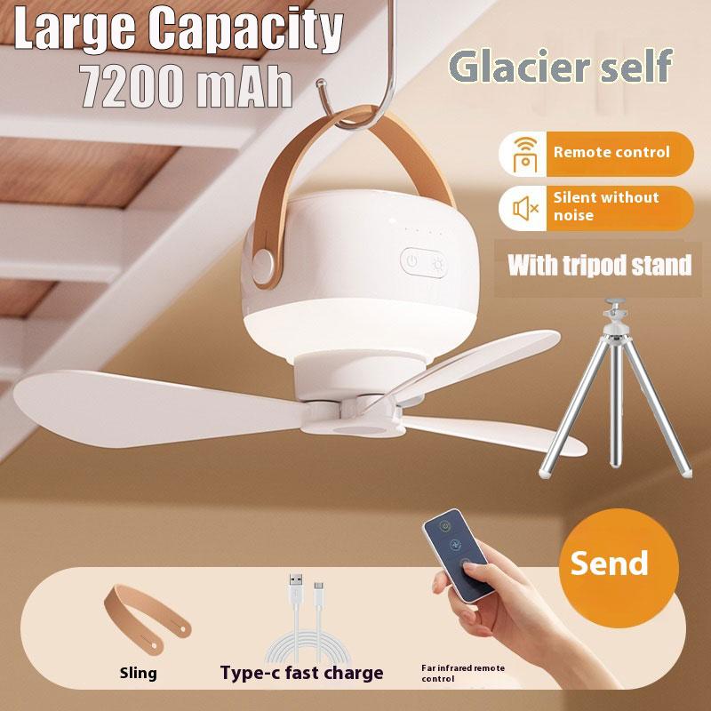 1 шт. портативный потолочный вентилятор перезаряжаемый светодиодный электрический вентилятор для дома и отдыха на природе потолочный вентилятор