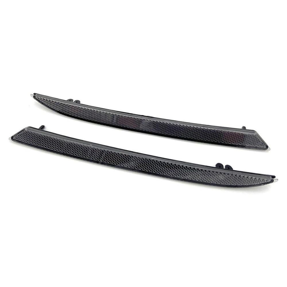 2Pcs For 2018-2023 Ford Mustang Smoke Tinted Lens Rear Bumper Diffuser Reflector