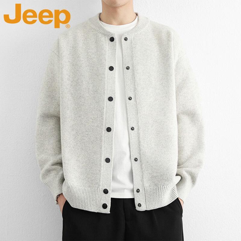 Jeep Мужской вязаный кардиган с воротником-стойкой
