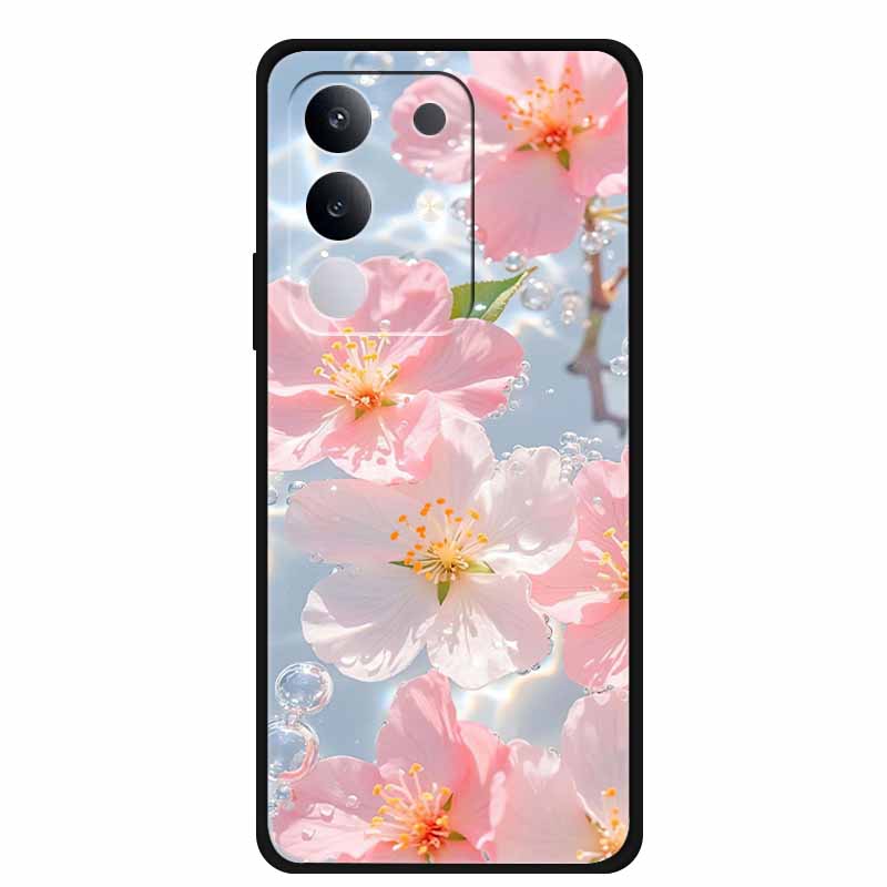 For vivo T4x Cover Silicone TPU Phone Case Funda for vivo T4x 5G V2437 Black Back Bumper Soft Protector Cartoon Anime Cute Capa