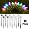 10packs LED Solar Stainless Steel Lawn Lamps Garden Night Lights Outdoor Camping Landscape Lighting Villa Step Park Decoration