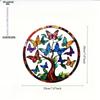 2D Flat Acrylic Tree of Life Butterfly Wall Hanging Decor with Colorful Butterflies & Sunset Design, Nurseries, Vintage Home Decor Wall for Bar