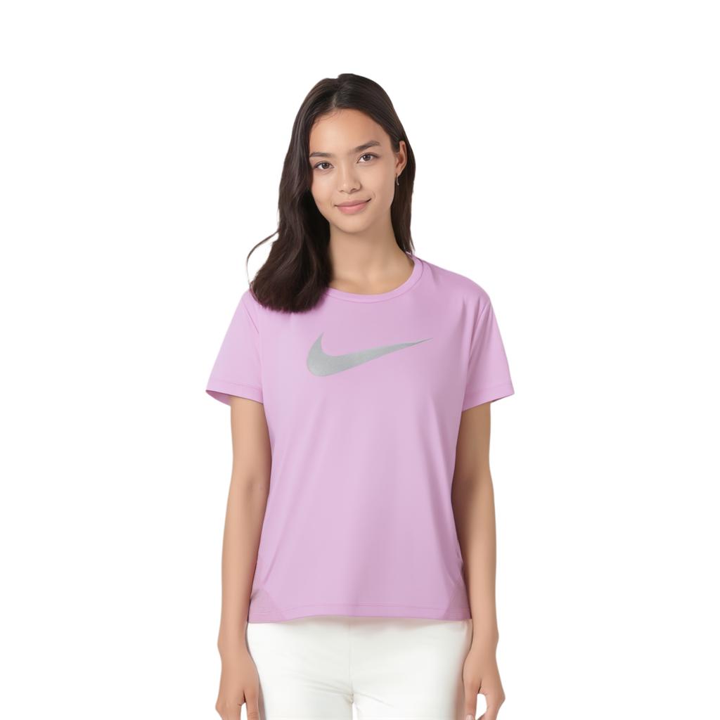 Nike Беговая тренировка, фитнес, спортивная футболка с круглым вырезом, женские топы, розовая, CN5185-629