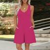 Women's V-neck Printed Sleeveless Jumpsuit Spring And Summer Casual Jumpsuit Shorts