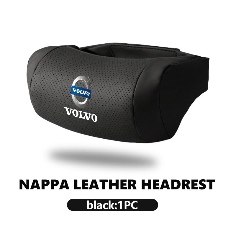 For Volvo Breathable Leather Car Headrest Seat Neck Support Pillow Accessories V40 V60 C30 C70 S60 S80 S90 XC40 XC60 XC70 XC90