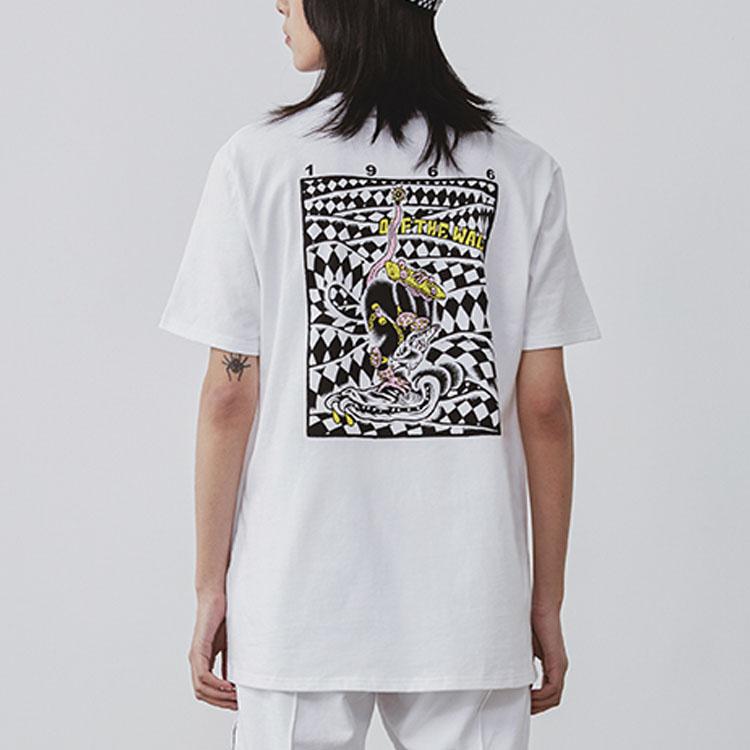 Vans Футболка с короткими рукавами Otw Artist Collaboration One-Eyed Dwarf, женские топы, белые VN0A4MNIWHT