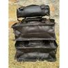 Leather Black Saddle Bags Motorcycle Pouch Bag Three Bags Pannier Saddle Bags Set Of Three Bags For Sportscaster
