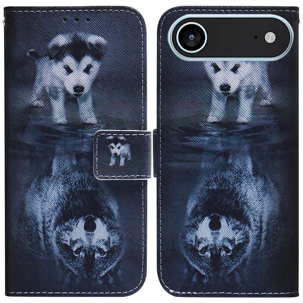 For iPhone 17 Air Wallet Case Pattern Print Leather Phone Cover