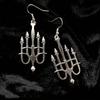Hanukkah Menorah Drop Earrings Alloy Candle Holder Necklace Hexagrams Israel Faith Judaism Jewelry Gift for Women Girls