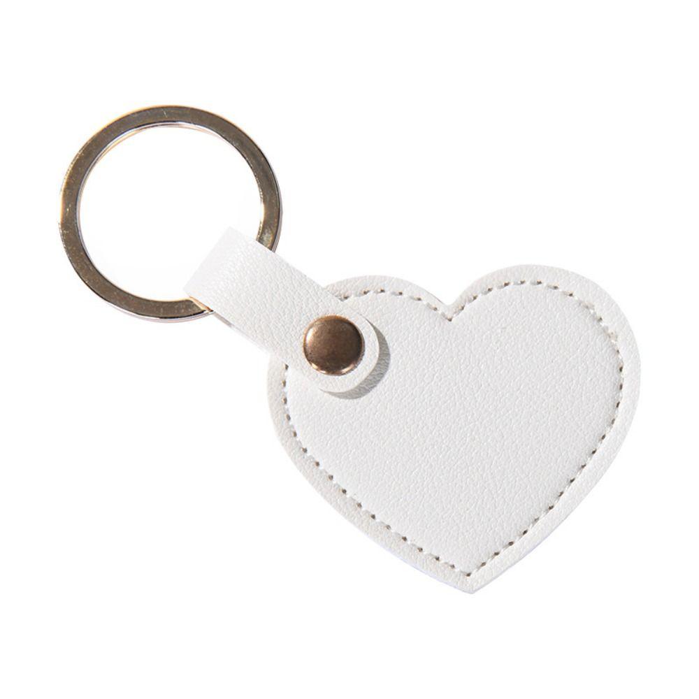 Simple Heart Shape Keychain Car Key Holder Colorful Pendant Hanging Accessory