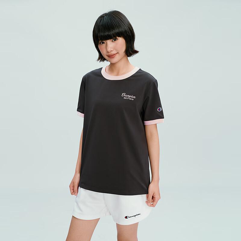 Champion Women's Color-Block Crewneck Short Sleeve T-Shirt