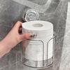 Tissue Box Wall-Mounted Roll Paper Holder with Vacuum Suction Cup Easy Installation Tissue Organizer for