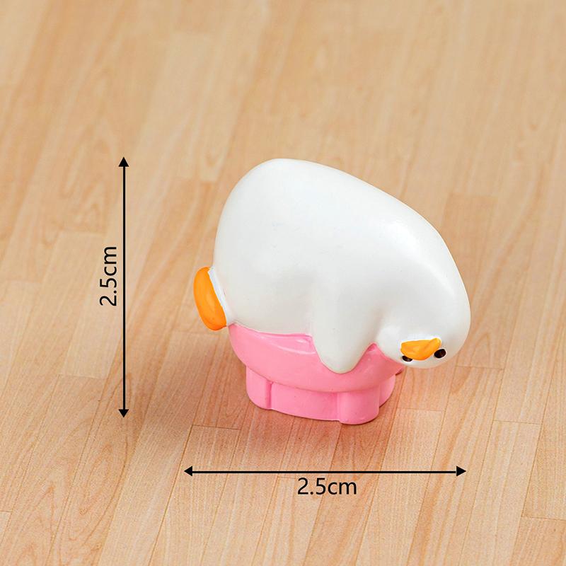Мультяшная новинка, фигурка утки, милая статуэтка утки, кавайное мини-украшение в виде животного, креативное украшение для дома своими руками, аксессуары, подарки