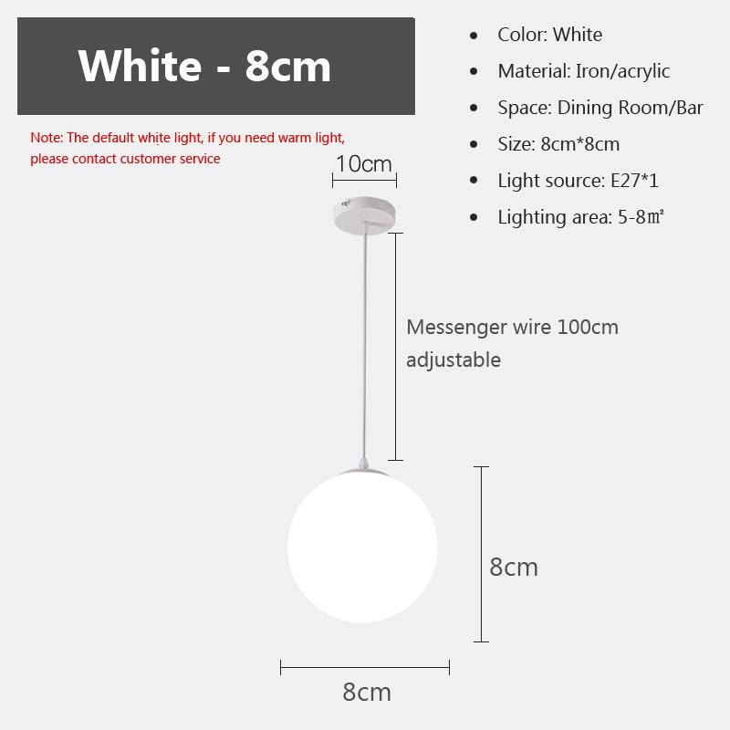 Современные подвесные светильники светодиодные круглые шаровые светильники для отдела продаж ресторана бара креативное белое сферическое декоративное освещение