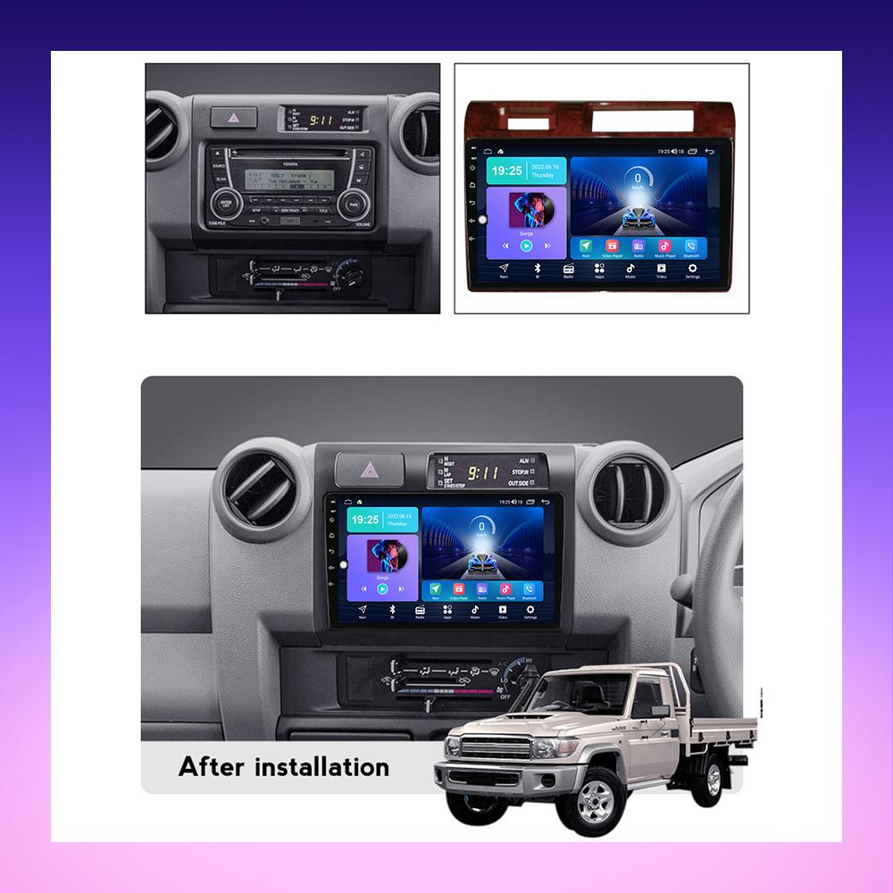 2 DIN Android Carplay автомобильное радио для Toyota Land Cruiser LC 70 Series 2007-2020 мультимедийный проигрыватель головное устройство стерео GPS навигация BT WIFI 2+32 ГБ