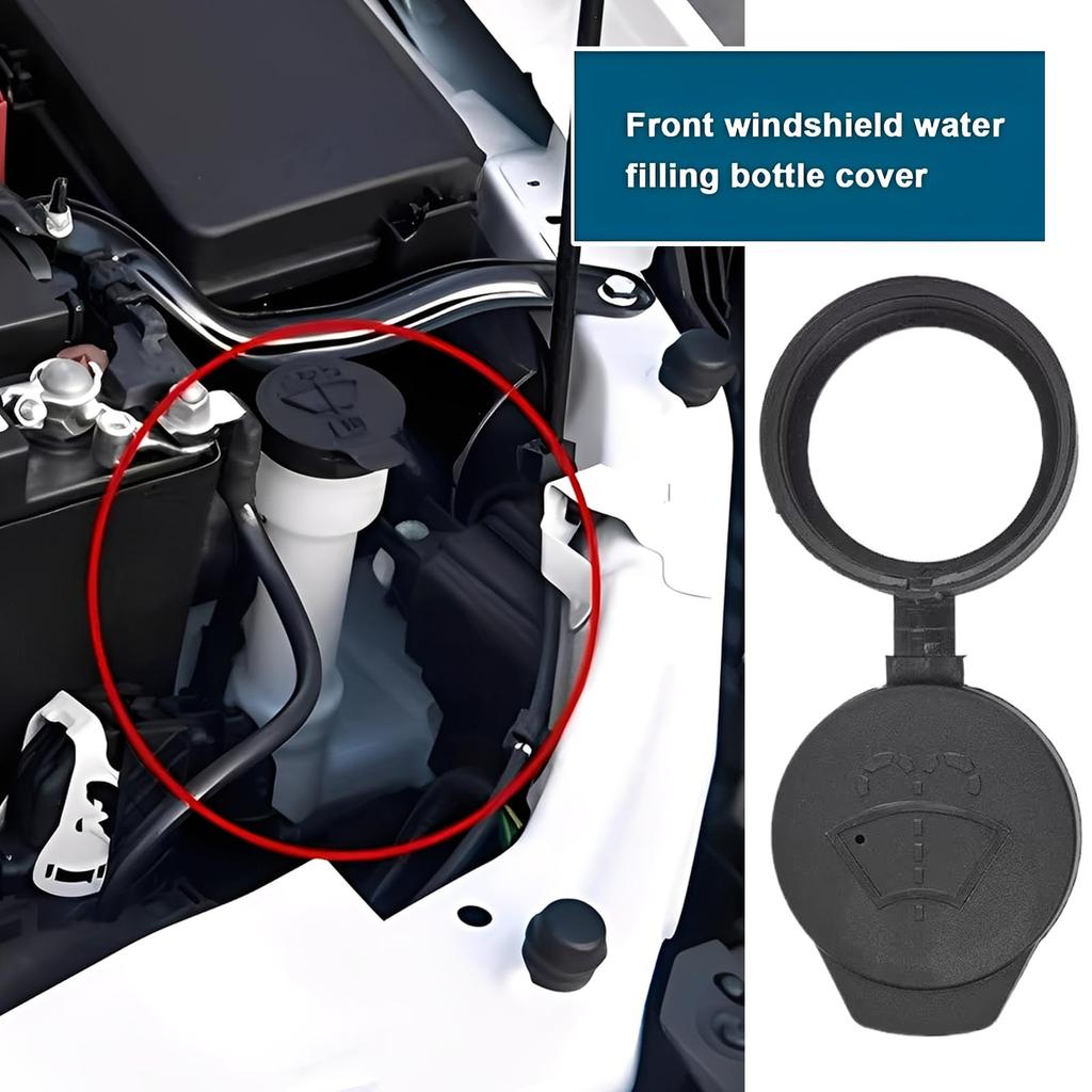 Washer Fluid Cap, Windshield Washer Fluid Tank Lid - Maintenance Vehicle Windshield Tank Bottle
