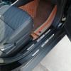 Для Mitsubishi Outlander 2013 2016 2018 автомобильные пороги кожаные наклейки защитная пластина пороговая полоса из углеродного волокна