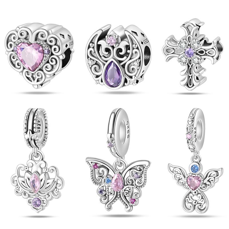 925 Sterling Silver Classic Retro Dignity Butterfly Charms Beads Fit 925 Original Bracelets DIY Birthday Jewelry Gifts