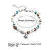 Starfish Pendant Anklets For Women Stone Beads Shell Anklet Bohemian Bracelets On Leg Ocean Jewelry