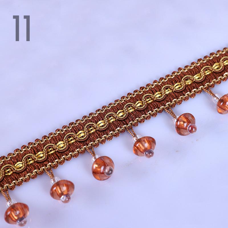 12M Европейский стиль Кристалл Тыквенные Бусины Шторы Бахрома Отделка Обивка DIY Шторы Кружева Отделка Кисточки Шитье Декор Аксессуары