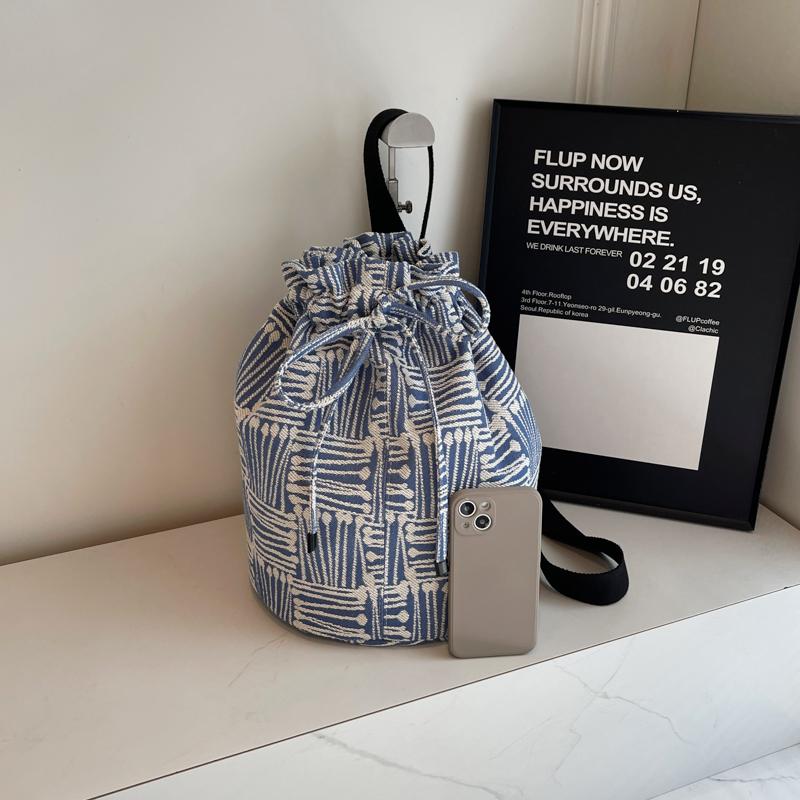 Женская сумка через плечо I вместимость сумка через плечо с завязками однотонная сумка-ведро