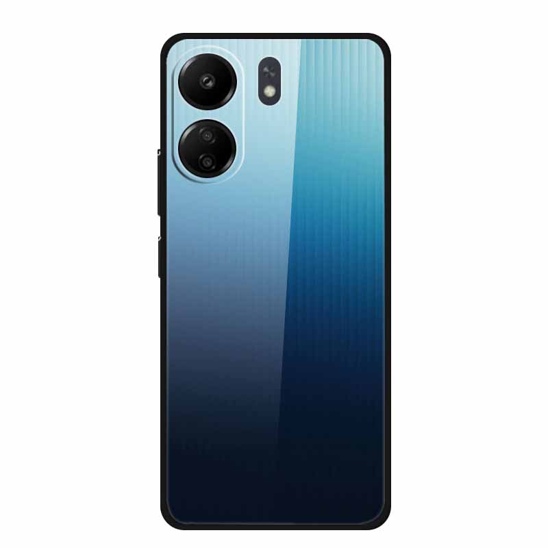 Для телефона Redmi 12C 13C 11A Чехол Закаленное Стекло Жесткая Крышка для Xiaomi Redmi 12 C 13 C 11 A Оболочка Цветы Разноцветные Задние Чехлы