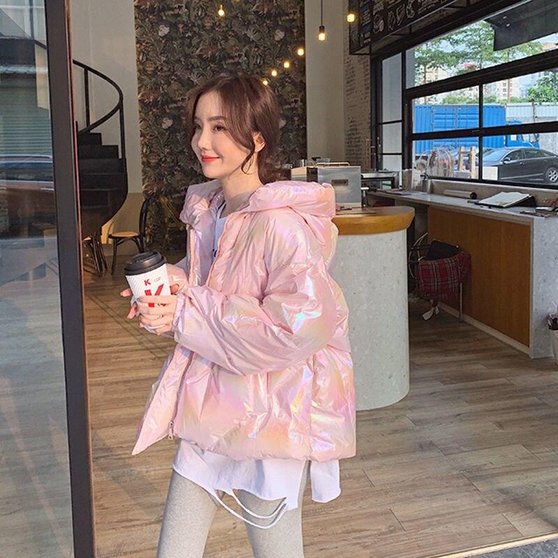 Свободные яркие женские парки, розовые и синие офисные женские модные куртки