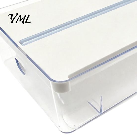 Large Capacity Storage Box Aluminum Foil Dispenser, Adjustable Modular Sliding Cut Kitchen Organizer, Non-slip Base Drawer Dividers Plastic