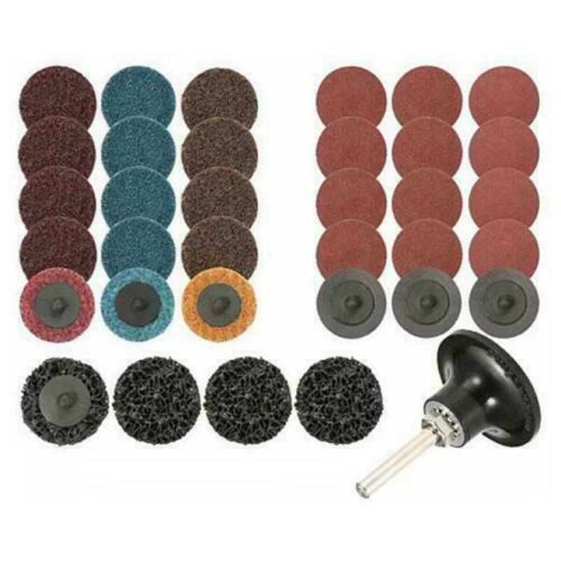 35 шт. шлифовальных дисков 2" Type R Roll Lock Discs Pads Sanding Roloc Abrasives