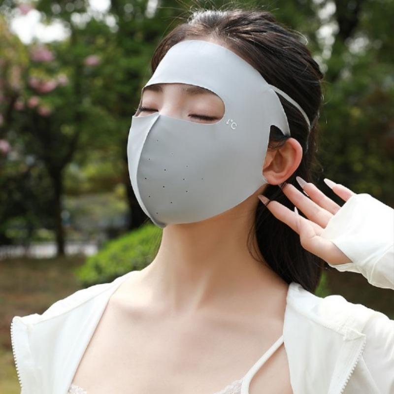 1 шт. Солнцезащитная маска Ice Silk Mask, дышащая солнцезащитная маска для лица, защита от ультрафиолета, летняя велосипедная маска Kini