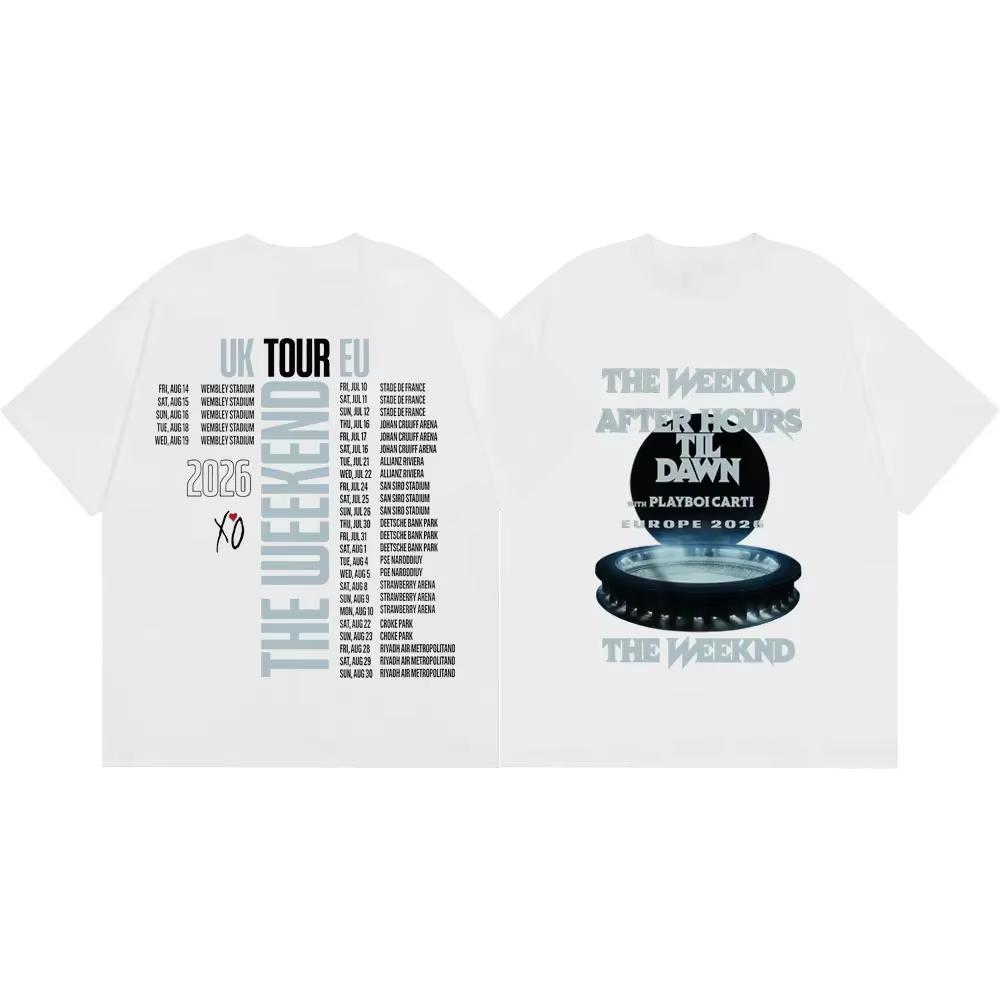 Camisetas Da Tour 2026 The Weeknd After Hours Til Dawn Moda Hip Hop Camisetas De Unisexga Curta Para Hounisexs E Mulheres