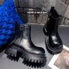 Женские зимние ботинки на платформе и ботильонах, высокие каблуки, массивная плюшевая обувь, женская мода 2025 года, нескользящая повседневная обувь, зимняя классика, ботинки Mujer