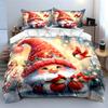 Gnome and Red Birds Bedding Set Bedding Duvet Cover Set Duvet Cover Pillowcases (1 * Duvet Cover 2 * Pillowcases, without duvet insert)