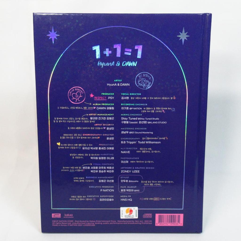 [Б/У] Hyuna & Dawn 1+1=1 HYUNA & DAWN Только чехол и CD Корейское издание